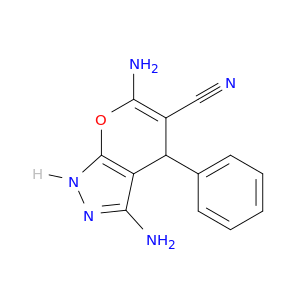 Pyrano[2,3-c]pyrazole-5-carbonitrile, 3,6-diamino-1,4-dihydro-4-phenyl-