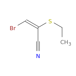2-Propenenitrile, 3-bromo-2-(ethylthio)-, (E)-