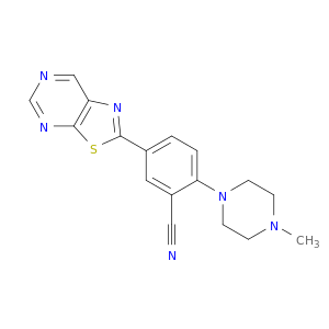 Benzonitrile, 2-(4-methyl-1-piperazinyl)-5-thiazolo[5,4-d]pyrimidin-2-yl-