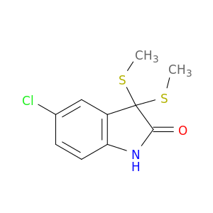 2H-Indol-2-one, 5-chloro-1,3-dihydro-3,3-bis(methylthio)-