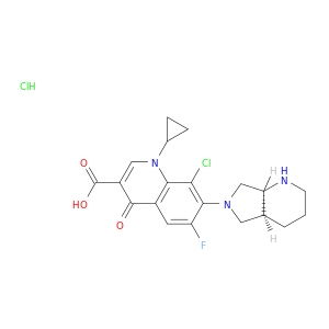 3-喹啉羧酸,8-氯-1-环丙基-6-氟-1,4-二氢-7-[(4As,7as)-octahydro-6h-Pyrrolo[3,4-B]吡啶-6-yl]-4-氧-,盐酸盐(1：1)