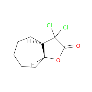 2H-Cyclohepta[b]furan-2-one, 3,3-dichlorooctahydro-, cis-