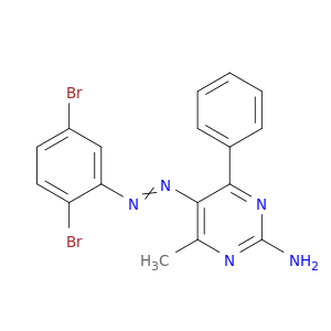 2-Pyrimidinamine,5-[2-(2,5-dibromophenyl)diazenyl]-4-methyl-6-phenyl-
