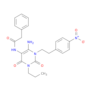Benzeneacetamide,N-[6-amino-1,2,3,4-tetrahydro-1-[2-(4-nitrophenyl)ethyl]-2,4-dioxo-3-propyl-5-pyrimidinyl]-