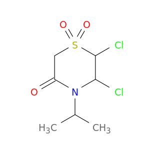 3-Thiomorpholinone, 5,6-dichloro-4-(1-methylethyl)-, 1,1-dioxide