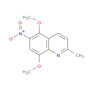 Quinoline, 5,8-dimethoxy-2-methyl-6-nitro-