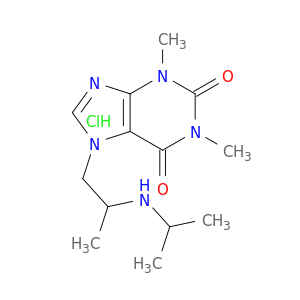 1H-Purine-2,6-dione,3,7-dihydro-1,3-dimethyl-7-[2-[(1-methylethyl)amino]propyl]-, hydrochloride(1:1)