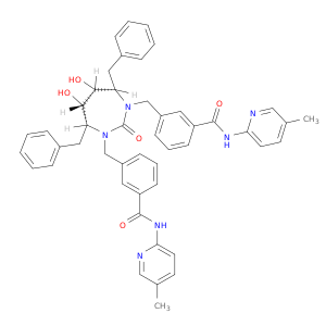 Benzamide,3,3'-[[(4R,5S,6S,7R)-tetrahydro-5,6-dihydroxy-2-oxo-4,7-bis(phenylmethyl)-1H-1,3-diazepine-1,3(2H)-diyl]bis(methylene)]bis[N-(5-methyl-2-pyridinyl)-(9CI)