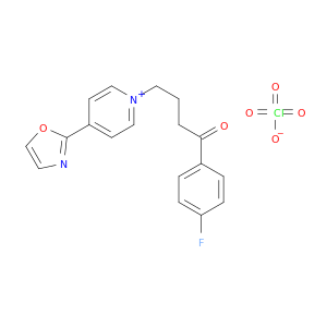 Pyridinium, 1-[4-(4-fluorophenyl)-4-oxobutyl]-4-(2-oxazolyl)-, perchlorate