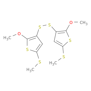 Thiophene, 3,3'-dithiobis[2-methoxy-5-(methylthio)-