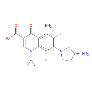 3-Quinolinecarboxylicacid,5-amino-7-(3-amino-1-pyrrolidinyl)-1-cyclopropyl-6,8-difluoro-1,4-dihydro-4-oxo-