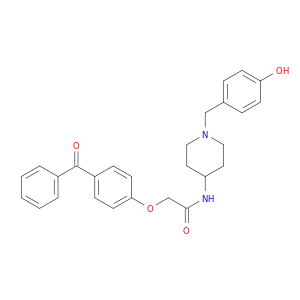 2-(4-benzoylphenoxy)-N-{1-[(4-hydroxyphenyl)methyl]piperidin-4-yl}acetamide