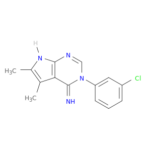 4H-PYRROLO[2,3-D]PYRIMIDIN-4-IMINE, 3-(3-CHLOROPHENYL)-3,7-DIHYDRO-5,6-DIMETHYL-