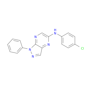 1H-Pyrazolo[3,4-b]pyrazin-5-amine, N-(4-chlorophenyl)-1-phenyl-