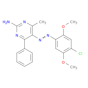 2-Pyrimidinamine,5-[2-(4-chloro-2,5-dimethoxyphenyl)diazenyl]-4-methyl-6-phenyl-