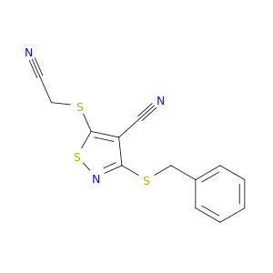 4-Isothiazolecarbonitrile,5-[(cyanomethyl)thio]-3-[(phenylmethyl)thio]-