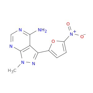 1H-Pyrazolo[3,4-d]pyrimidin-4-amine, 1-methyl-3-(5-nitro-2-furanyl)-