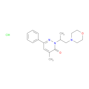 3(2H)-Pyridazinone,4-methyl-2-[1-methyl-2-(4-morpholinyl)ethyl]-6-phenyl-, hydrochloride (1:1)