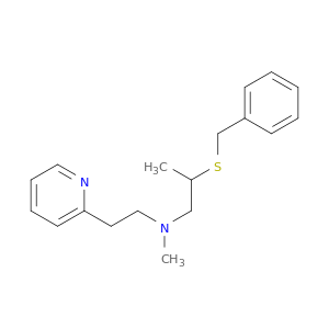 2-Pyridineethanamine, N-methyl-N-[2-[(phenylmethyl)thio]propyl]-
