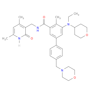 N-[(1,2-二氢-4,6-二甲基-2-氧代-3-吡啶基)甲基]-5-[乙基(四氢-2H-吡喃-4-基)氨基]-4-甲基-4'-(4-吗啉基甲基)[1,1'-联苯]-3-甲酰胺
