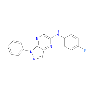 1H-Pyrazolo[3,4-b]pyrazin-5-amine, N-(4-fluorophenyl)-1-phenyl-