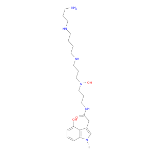 1H-Indole-3-acetamide,N-[3-[[3-[[4-[(3-aminopropyl)amino]butyl]amino]propyl]hydroxyamino]propyl]-4-hydroxy-