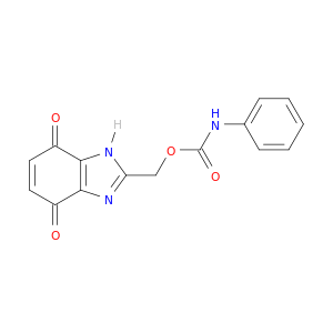 1H-Benzimidazole-4,7-dione, 2-[[[(phenylamino)carbonyl]oxy]methyl]-