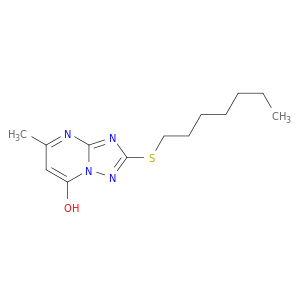 [1,2,4]Triazolo[1,5-a]pyrimidin-7-ol, 2-(heptylthio)-5-methyl-