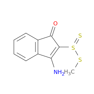 1H-Indene-2-sulfinodithioic acid, 3-amino-1-oxo-, methyl ester