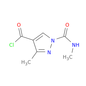 1H-Pyrazole-4-carbonylchloride, 3-methyl-1-[(methylamino)carbonyl]-