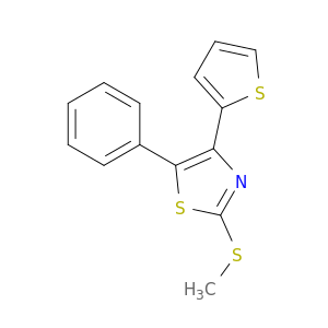 Thiazole, 2-(methylthio)-5-phenyl-4-(2-thienyl)-