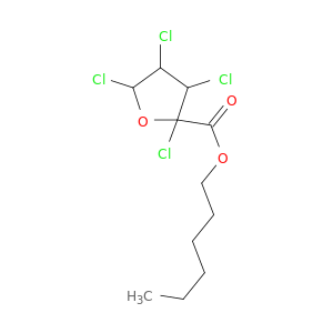 2-Furancarboxylic acid, 2,3,4,5-tetrachlorotetrahydro-, hexyl ester