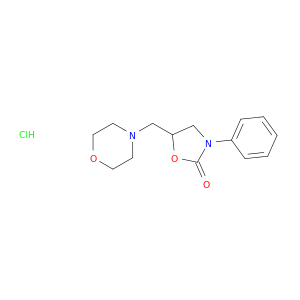 2-Oxazolidinone,5-(4-morpholinylmethyl)-3-phenyl-, hydrochloride (1:1)