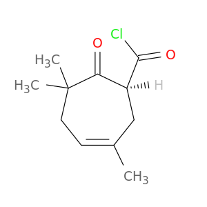 3-Cycloheptene-1-carbonylchloride, 3,6,6-trimethyl-7-oxo-, (S)- (9CI)