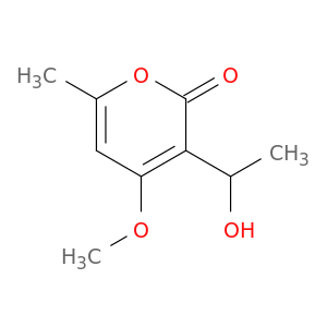 2H-Pyran-2-one, 3-(1-hydroxyethyl)-4-methoxy-6-methyl-
