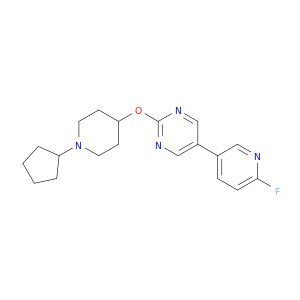 Pyrimidine, 2-[(1-cyclopentyl-4-piperidinyl)oxy]-5-(6-fluoro-3-pyridinyl)-