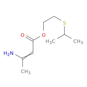 2-Butenoic acid, 3-amino-, 2-[(1-methylethyl)thio]ethyl ester