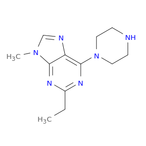 9H-Purine, 2-ethyl-9-methyl-6-(1-piperazinyl)-