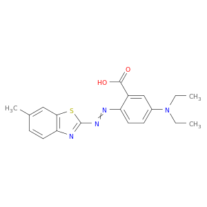 Benzoic acid, 5-(diethylamino)-2-[(6-methyl-2-benzothiazolyl)azo]-