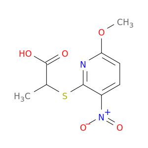 Propanoicacid, 2-[(6-methoxy-3-nitro-2-pyridinyl)thio]-