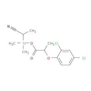 Propanoic acid,2-(2,4-dichlorophenoxy)-, (1-cyanoethyl)dimethylsilyl ester