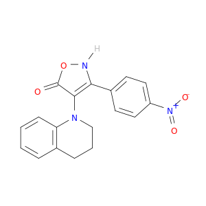 5(2H)-Isoxazolone, 4-(3,4-dihydro-1(2H)-quinolinyl)-3-(4-nitrophenyl)-