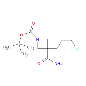 1-氮丁啶羧酸,3-(氨基羰基)-3-(3-氯丙基)-,1,1-二甲基乙酯