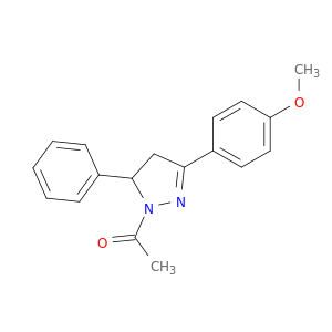1H-Pyrazole, 1-acetyl-4,5-dihydro-3-(4-methoxyphenyl)-5-phenyl-