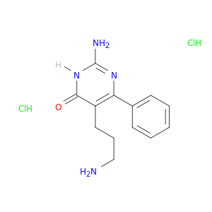 4(3H)-Pyrimidinone,2-amino-5-(3-aminopropyl)-6-phenyl-, hydrochloride (1:2)