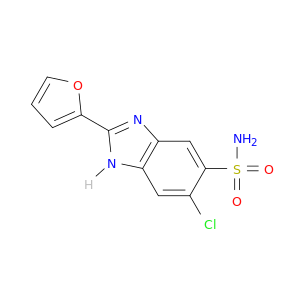 1H-Benzimidazole-5-sulfonamide, 6-chloro-2-(2-furanyl)-