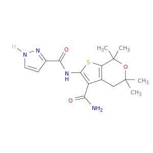 N-[3-(氨基羰基)-4,7-二氢-5,5,7,7-四甲基-5H-噻吩并[2,3-c]吡喃-2-基]-1H-吡唑-3-甲酰胺