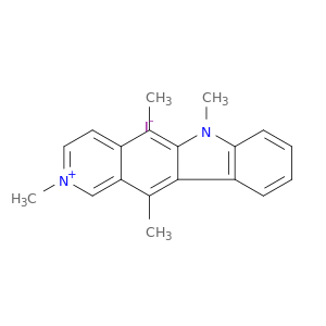 6H-Pyrido[4,3-b]carbazolium, 2,5,6,11-tetramethyl-, iodide