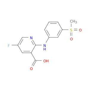 3-Pyridinecarboxylic acid, 5-fluoro-2-[[3-(methylsulfonyl)phenyl]amino]-