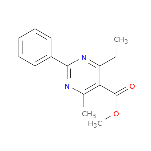 5-Pyrimidinecarboxylic acid, 4-ethyl-6-methyl-2-phenyl-, methyl ester